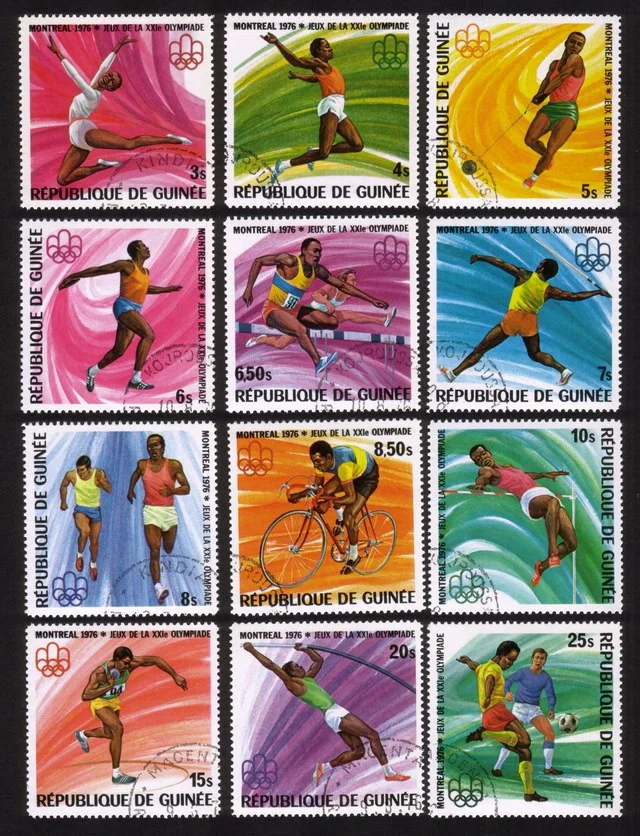 Montreal Olympic Games (1976): Long Jump, Hammer Throw, Etc. Complete Set of 12