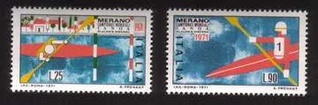 Canoe Slalom World Championships (1971 Merano): Kayaks - Complete Set of 2 Diff
