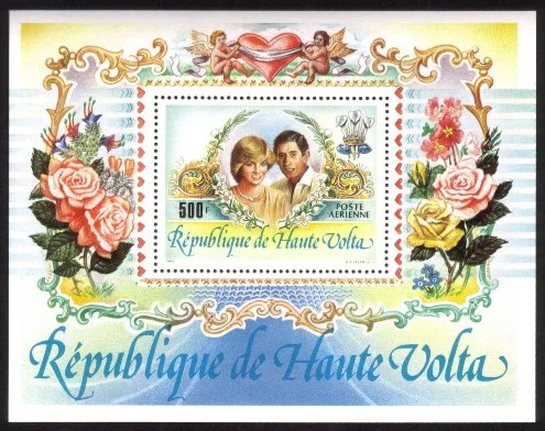 Prince Charles and Lady Diana - Airmail Souvenir Sheet.