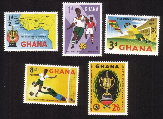 West African Soccer Competitions: Soccer players, Gold Cup, Etc. Cplt Set of 5