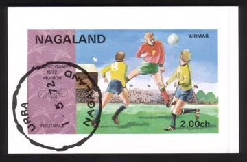 Soccer: 1972 Munich Olympic Games - Airmail Mini Souvenir Sheet